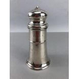 London Hallmarked silver sugar shaker by maker Edward Barnard & Sons Ltd approx 16cm tall