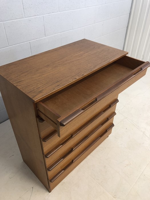 Mid Century Avalon chest of six drawers, approx 82cm x 45cm x 97cm tall - Image 9 of 9