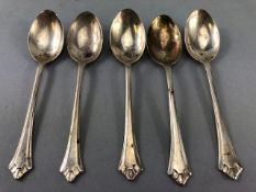 Birmingham hallmarked Silver spoons (5 of) approx 60g