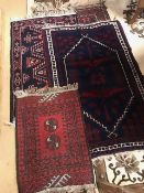 Collection of five Eastern / Oriental rugs, largest approx 122cm x 80cm