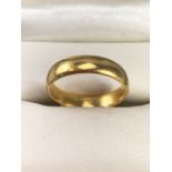 22ct Gold band size L.5 approx 4.6g