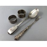 Hallmarked George V Silver serving spoon by William Eaton London hallmarked 1832 and two