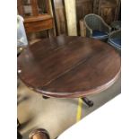 Mahogany circular breakfast table on pedestal base