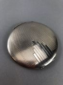 Fully hallmarked Silver Art Deco Compact Birmingham by maker W I Broadway & Co