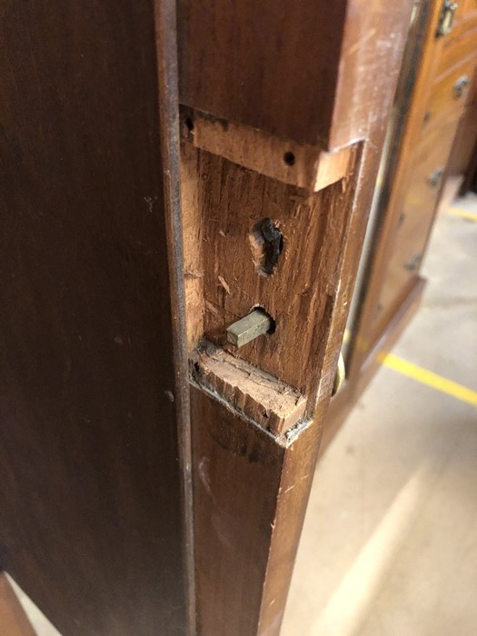 Edwardian inlaid wardrobe with mirrored door and drawer under - Image 3 of 6