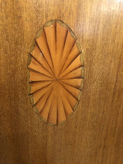 Edwardian inlaid wardrobe with mirrored door and drawer under - Image 5 of 6