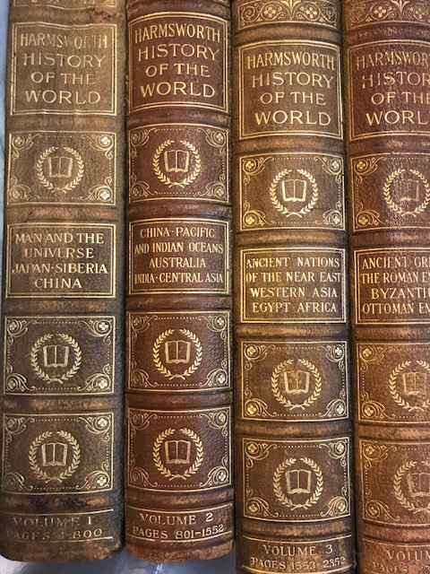 Books: Hamsworth History of the World in eight volumes leather spines, good condition - Image 2 of 11