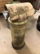 Victorian chimney pot with cowl, total height approx 82cm