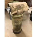 Victorian chimney pot with cowl, total height approx 82cm