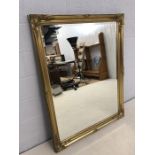 Large bevel-edged gilt framed mirror, approx 138cm x 105cm