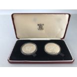 Royal Mint Venezuela 1975 25 & 50 Bolivares Jaguar & Armadillo Conservation UNC Silver boxed coin