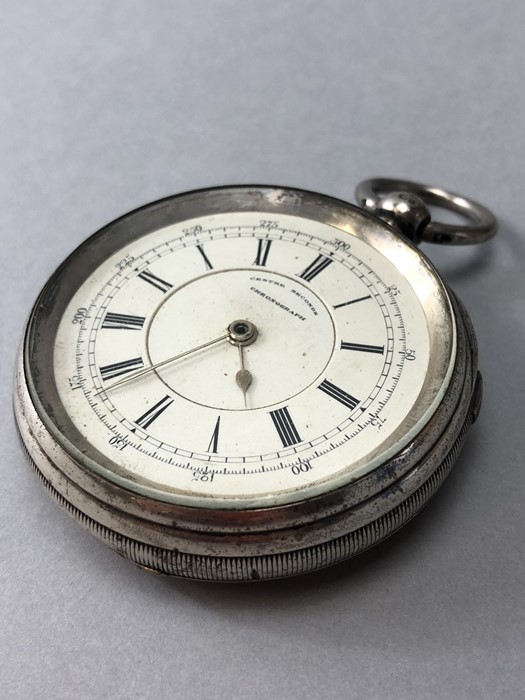 A substantial silver chronograph pocket watch by J. Richardson, Coventry, signed to inside F.W. - Image 17 of 17