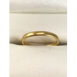 22ct Gold Wedding band size 'J' approx 2.1g