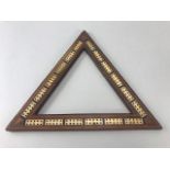 Antique Triangle Inlaid Crib Board