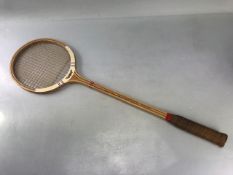 Vintage sports equipment: squash racket by Dunlop