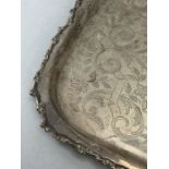 London Hallmarked Silver Tray 29cm x 22cm approx 339g