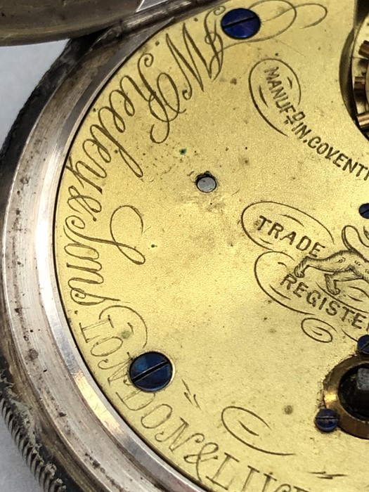 A substantial silver chronograph pocket watch by J. Richardson, Coventry, signed to inside F.W. - Image 13 of 17