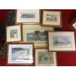 Good collection of watercolours and limited edition prints, nicely framed to include Ron Cosford,