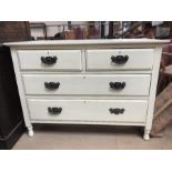 Painted chest of four drawers