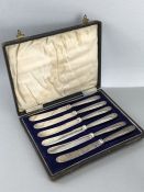 Cased set of Hallmarked Silver Butter Knives