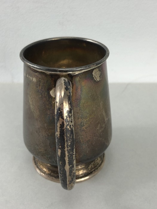 Birmingham Hallmarked Silver Christening cup by maker Smith & Bartlam - Image 2 of 8