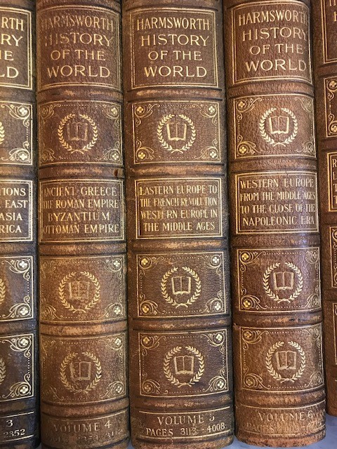 Books: Hamsworth History of the World in eight volumes leather spines, good condition - Image 3 of 11
