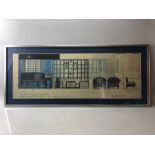 CHARLES RENNIE MACKINTOSH. Exhibition poster, Certaldo, Italy, 1988, approx 79 x 28 cm, framed