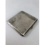 Hallmarked Silver Cigarette Birmingham by maker Smith & Bartlam approx 91g