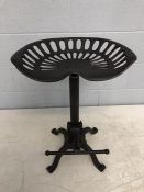Replica vintage metal tractor seat stool