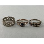 Collection of three vintage rings