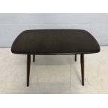 Single Mid Century dark wood coffee table in the Ercol style