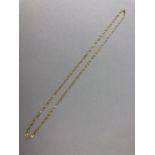 9ct Gold fine necklace approx 4.5g and 60cm long