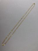 9ct Gold fine necklace approx 4.5g and 60cm long