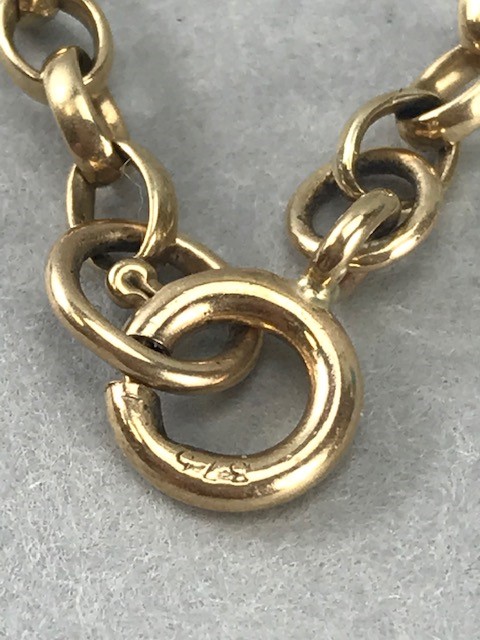 9ct Gold chain with Gold coloured locket total weight 15g - Image 8 of 8