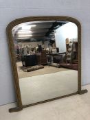 Large gilt framed over mantle mirror, approx 122cm x 144cm
