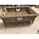 Large wicker dog bed