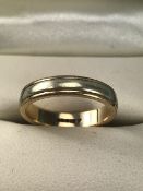 9ct Gold ring size 'M' fully hallmarked
