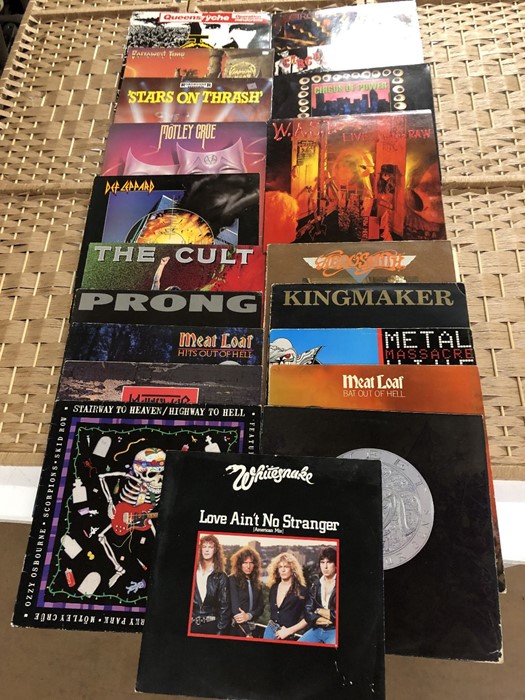 20 Hard Rock / Heavy Metal LPs / 12” inc. albums by Queensryche “Operation Mindcrime”, Diamond