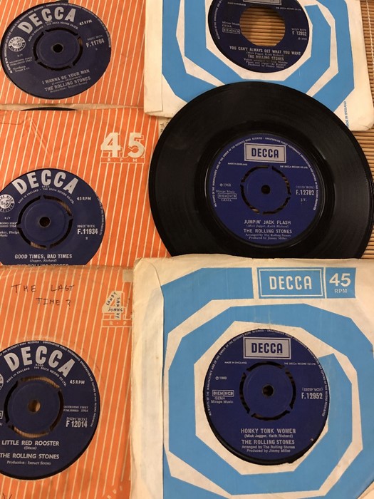 25 The Rolling Stones 7" singles and EPs including many Decca label original pressings. - Image 8 of 9