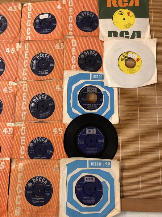 25 The Rolling Stones 7" singles and EPs including many Decca label original pressings. - Image 2 of 9