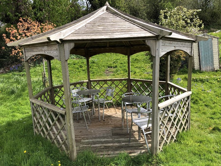 Octagonal wooden garden pagoda (to be dismantled and collected by buyer)