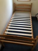 Single pine bed frame (bed 14)