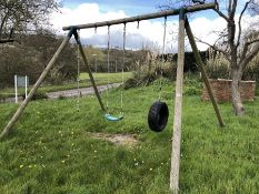 Wooden children's garden swing set (to be dismantled and collected by buyer)