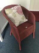 Lloyd Loom chair with cushion (bed 8)