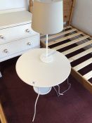 Metal occasional table and lamp (bed 3)