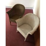 Two Lloyd Loom style chairs