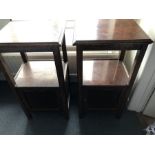 Pair of oak bedside cabinets (bed 2)