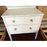 Two drawer painted chest (bed 2)