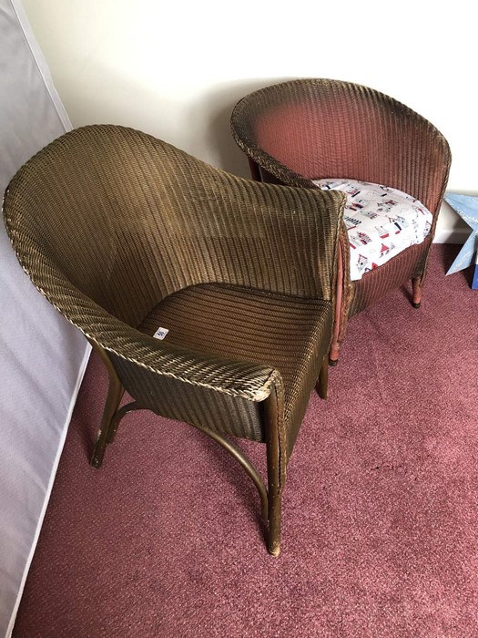 Two Lloyd Loom chairs (bed 1) - Image 2 of 4