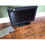 Sony Bravia flat screen TV and DVD player